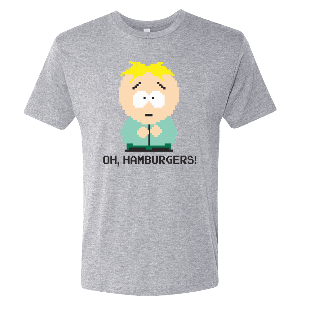 South Park Butters Oh Hamburgers Men's Tri - Blend T - Shirt - Paramount Shop
