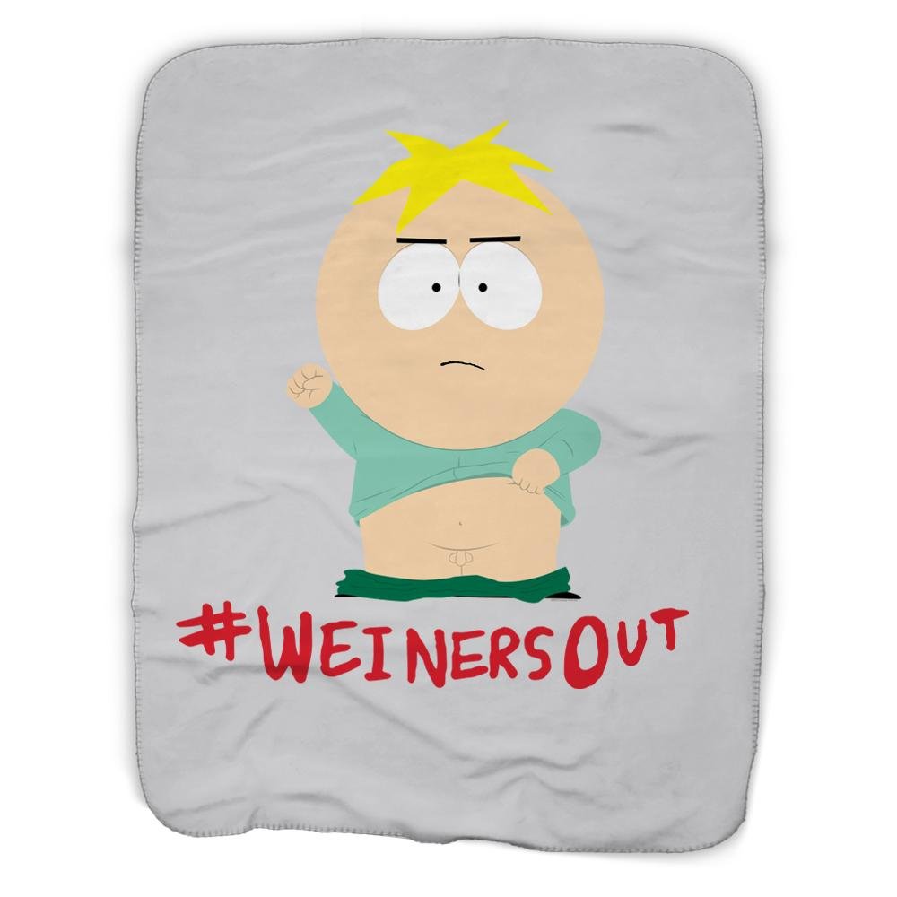 South Park Butters Weiners Out Sherpa Blanket - Paramount Shop