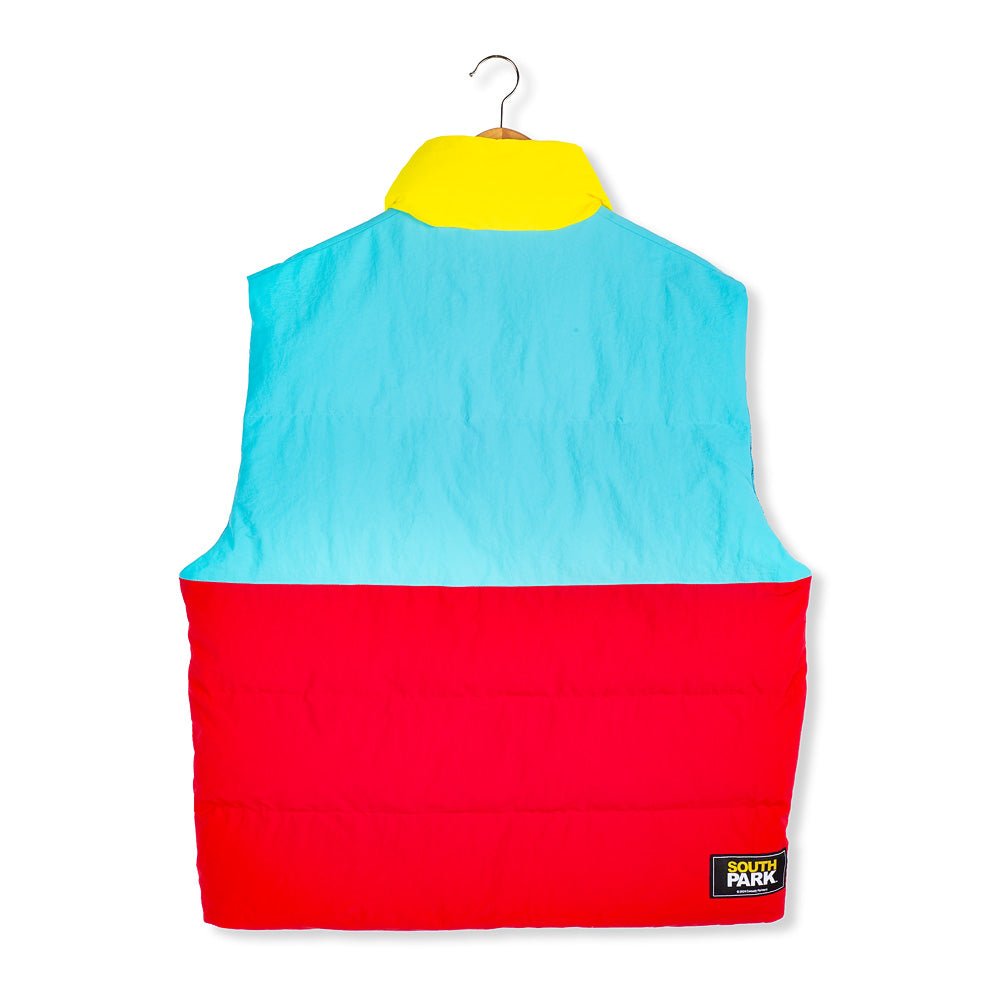 South Park Cartman Colorblock Puffer Vest - Paramount Shop