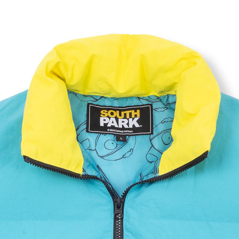 South Park Cartman Colorblock Puffer Vest - Paramount Shop