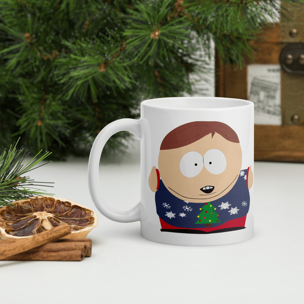 South Park Cartman Festively Plump White Mug - Paramount Shop
