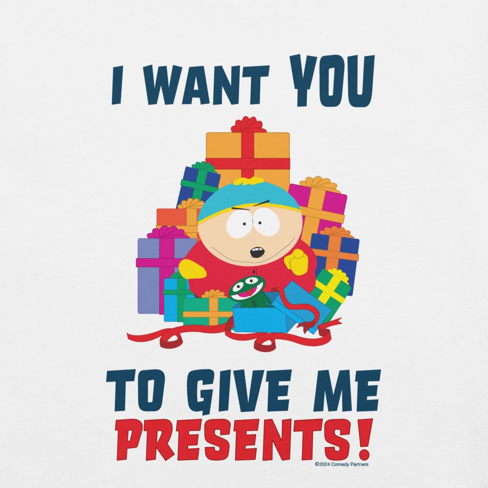 South Park Cartman Give Me Presents Unisex T - Shirt - Paramount Shop