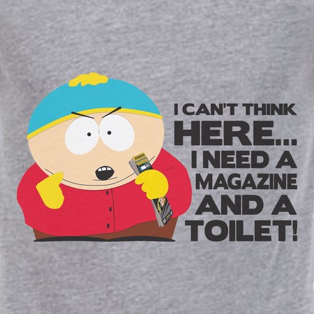 South Park Cartman Magazine and a Toilet Tri - Blend T - Shirt - Paramount Shop