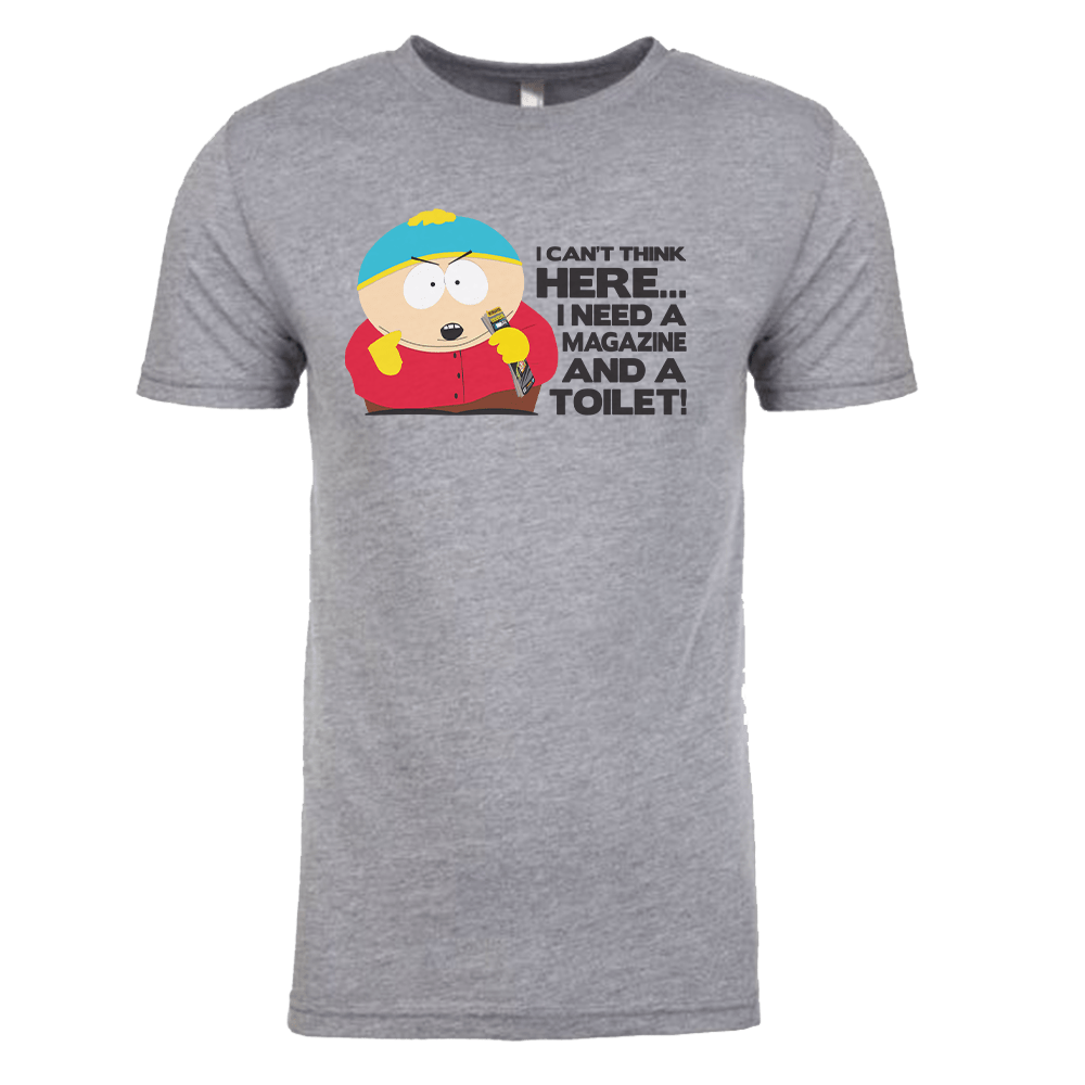 South Park Cartman Magazine and a Toilet Tri - Blend T - Shirt - Paramount Shop