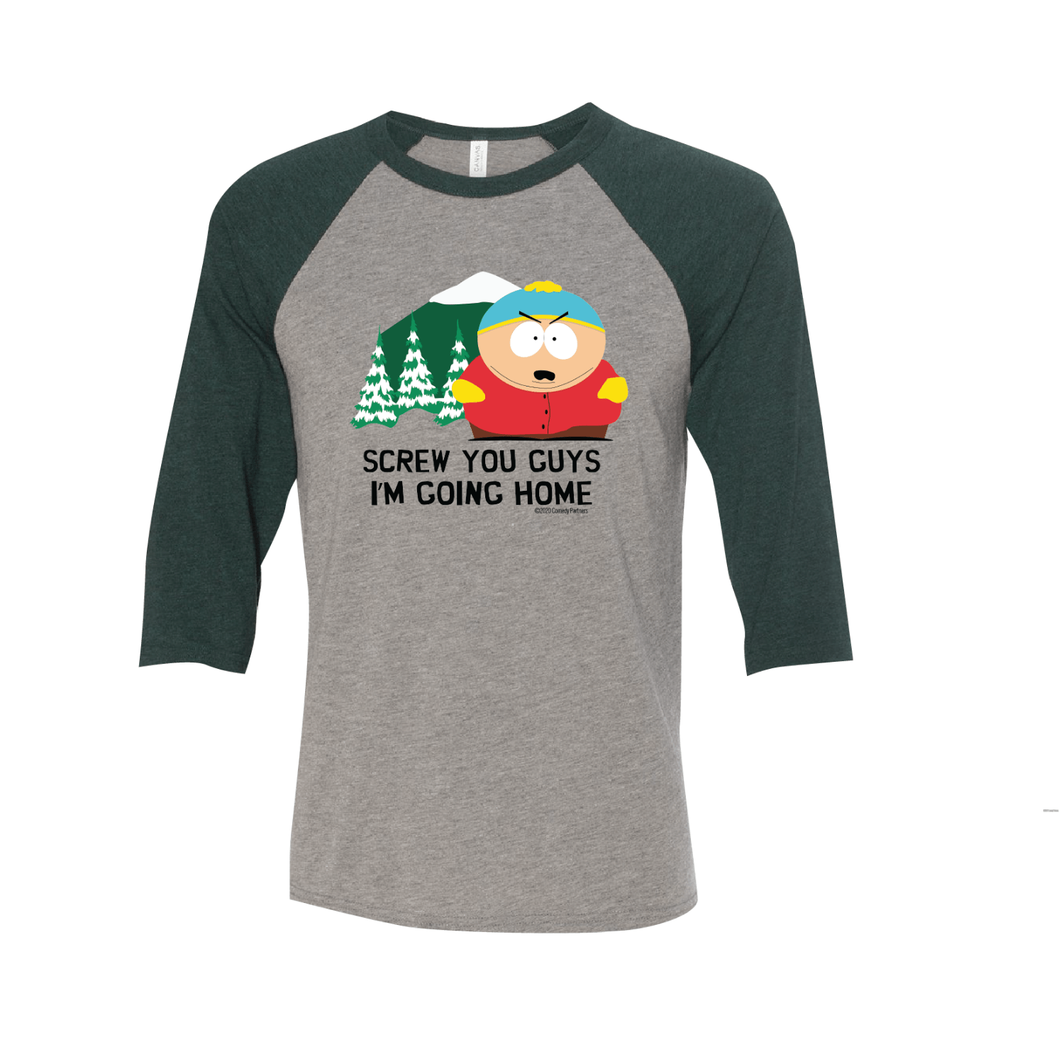 South Park Cartman Screw You Guys Raglan Baseball T - Shirt - Paramount Shop