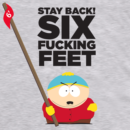 South Park Cartman Six Feet Back Adult Short Sleeve T - Shirt - Paramount Shop