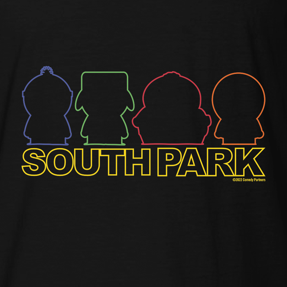 South Park Character Silhouettes Adult Short Sleeve T - Shirt - Paramount Shop