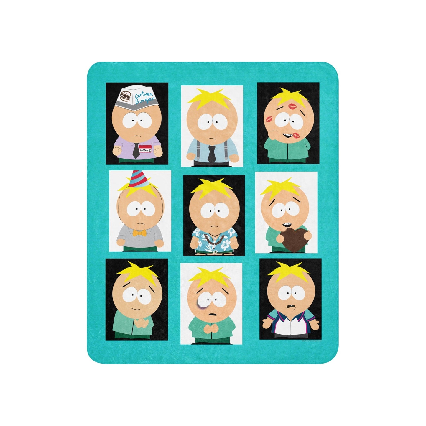 South Park Faces of Butters Sherpa Blanket - Paramount Shop