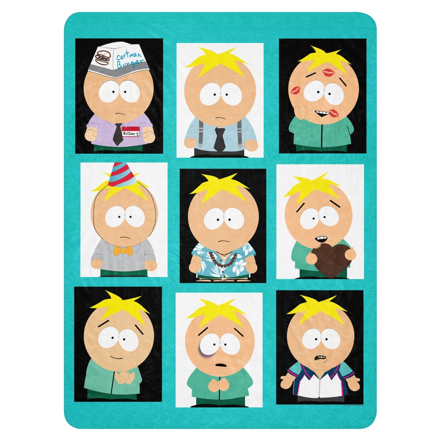 South Park Faces of Butters Sherpa Blanket - Paramount Shop