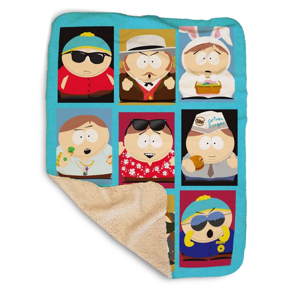 South Park Faces of Cartman Sherpa Blanket - Paramount Shop