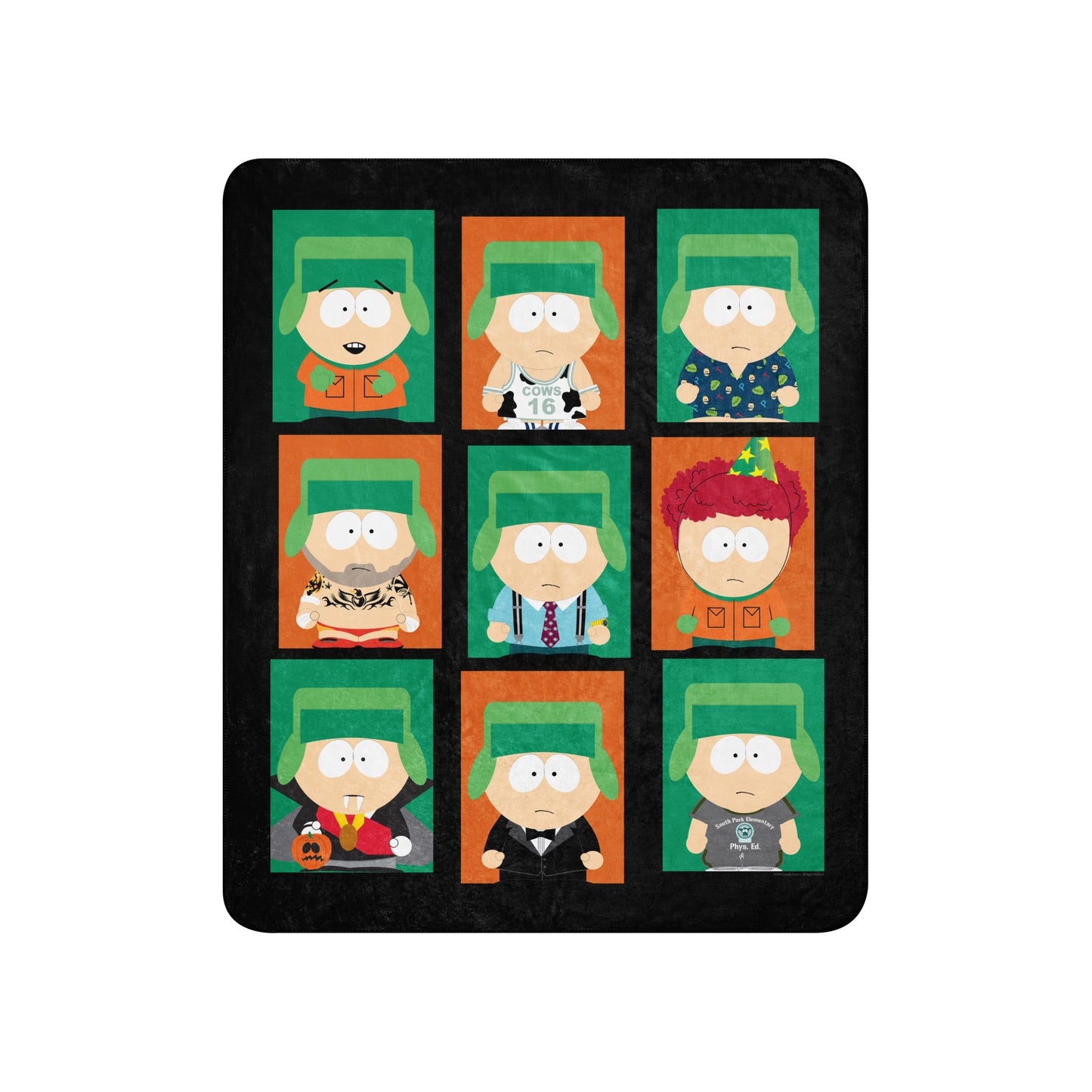 South Park Faces of Kyle Sherpa Blanket - Paramount Shop