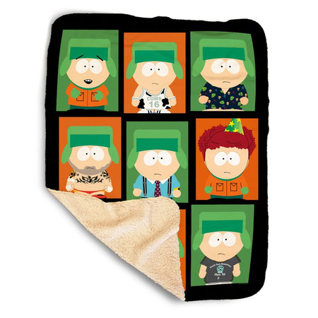 South Park Faces of Kyle Sherpa Blanket - Paramount Shop