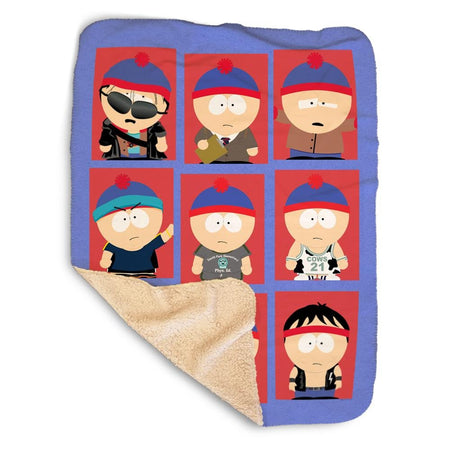 South Park Faces of Stan Sherpa Blanket - Paramount Shop