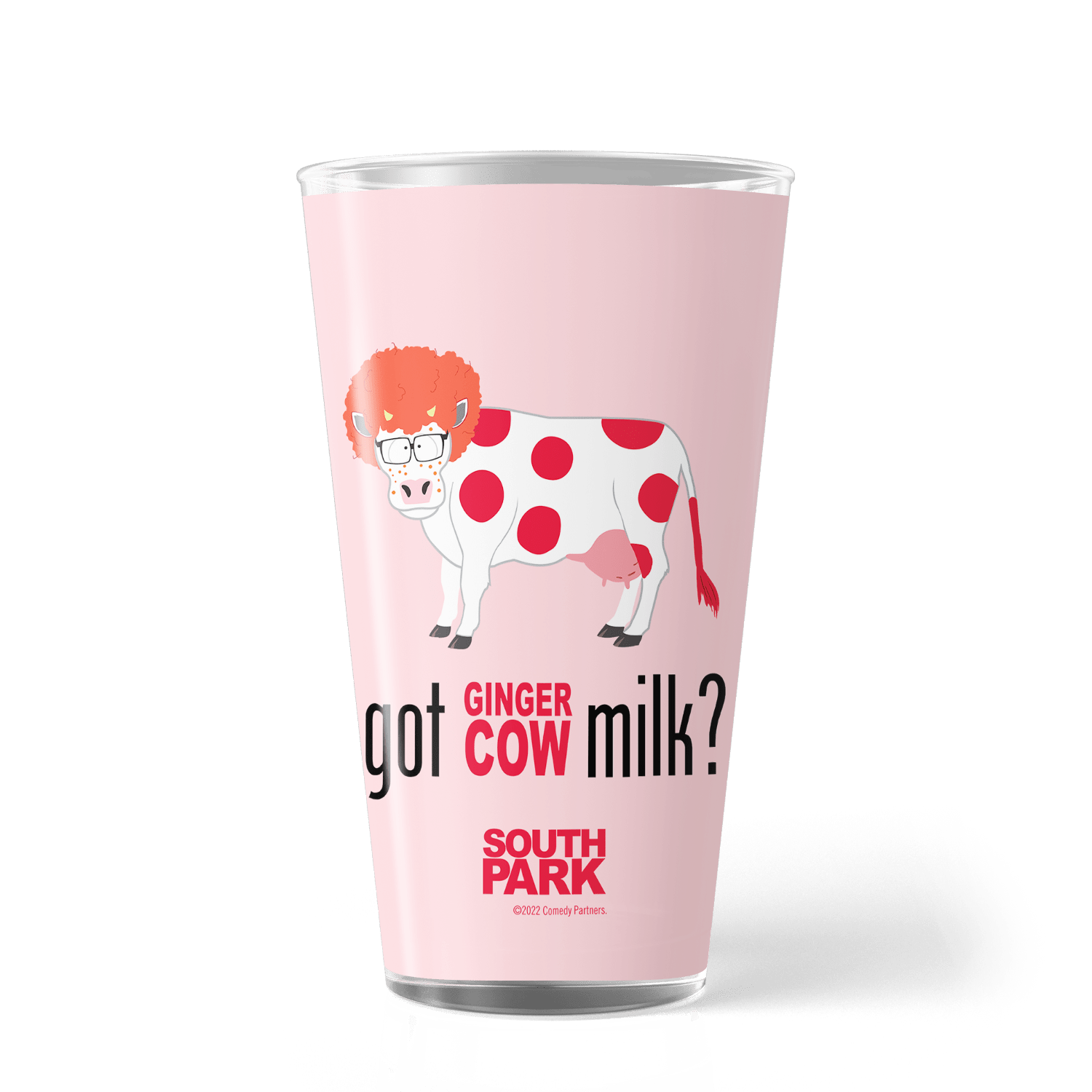 South Park Got Ginger Cow Milk 17 oz Pint Glass - Paramount Shop