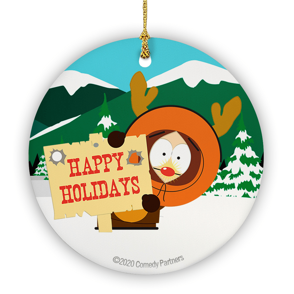 South Park Happy Holidays Round Ceramic Ornament - Paramount Shop