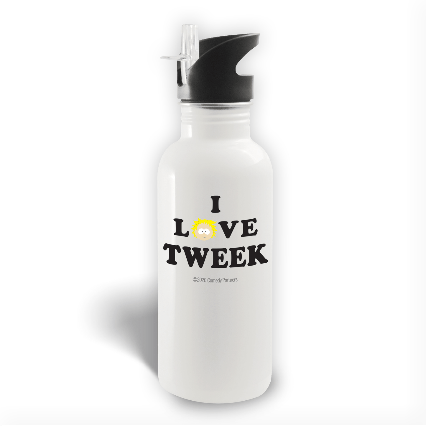 South Park I Love Tweek 20 oz Screw Top Water Bottle with Straw - Paramount Shop