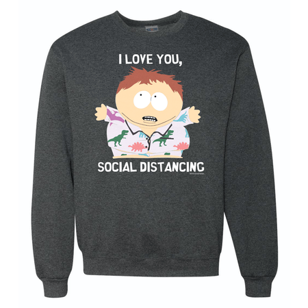 South Park I Love You Social Distancing Crew Neck Sweatshirt - Paramount Shop