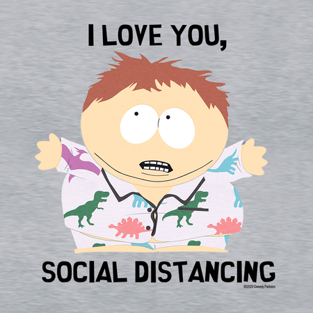South Park I Love You Social Distancing Fleece Hooded Sweatshirt - Paramount Shop