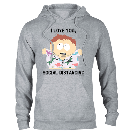 South Park I Love You Social Distancing Fleece Hooded Sweatshirt - Paramount Shop