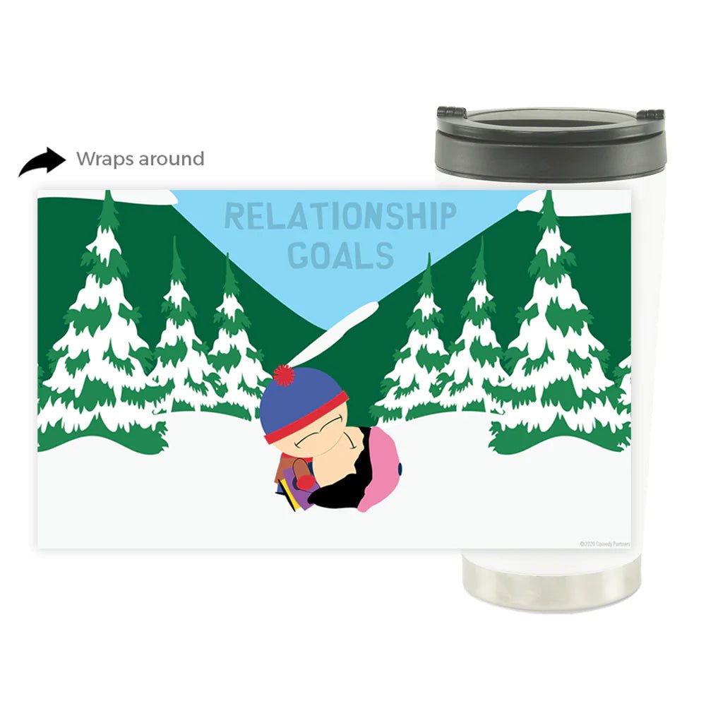 South Park Stan Relationship Goals 16oz Stainless Steel Thermal Travel Mug - Paramount Shop