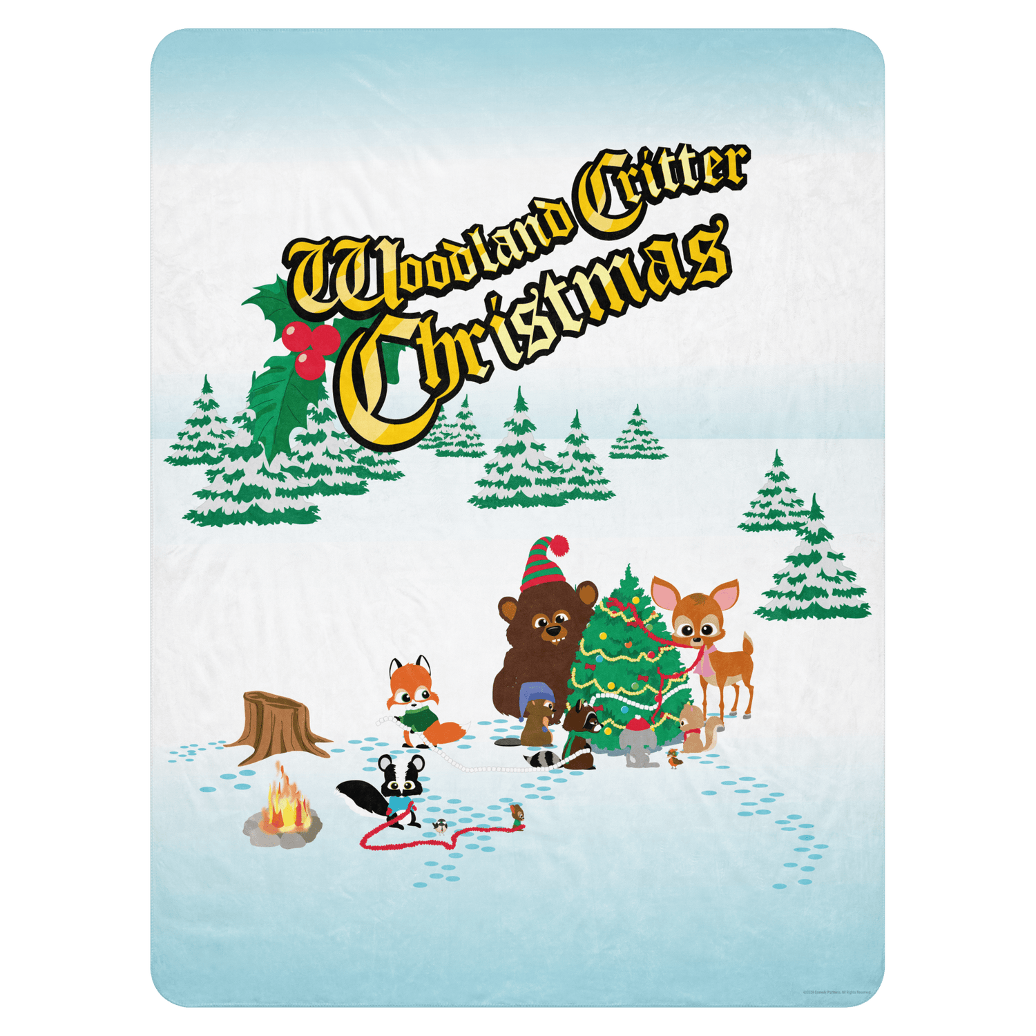 South Park Woodland Critter Christmas Sherpa Blanket - Paramount Shop