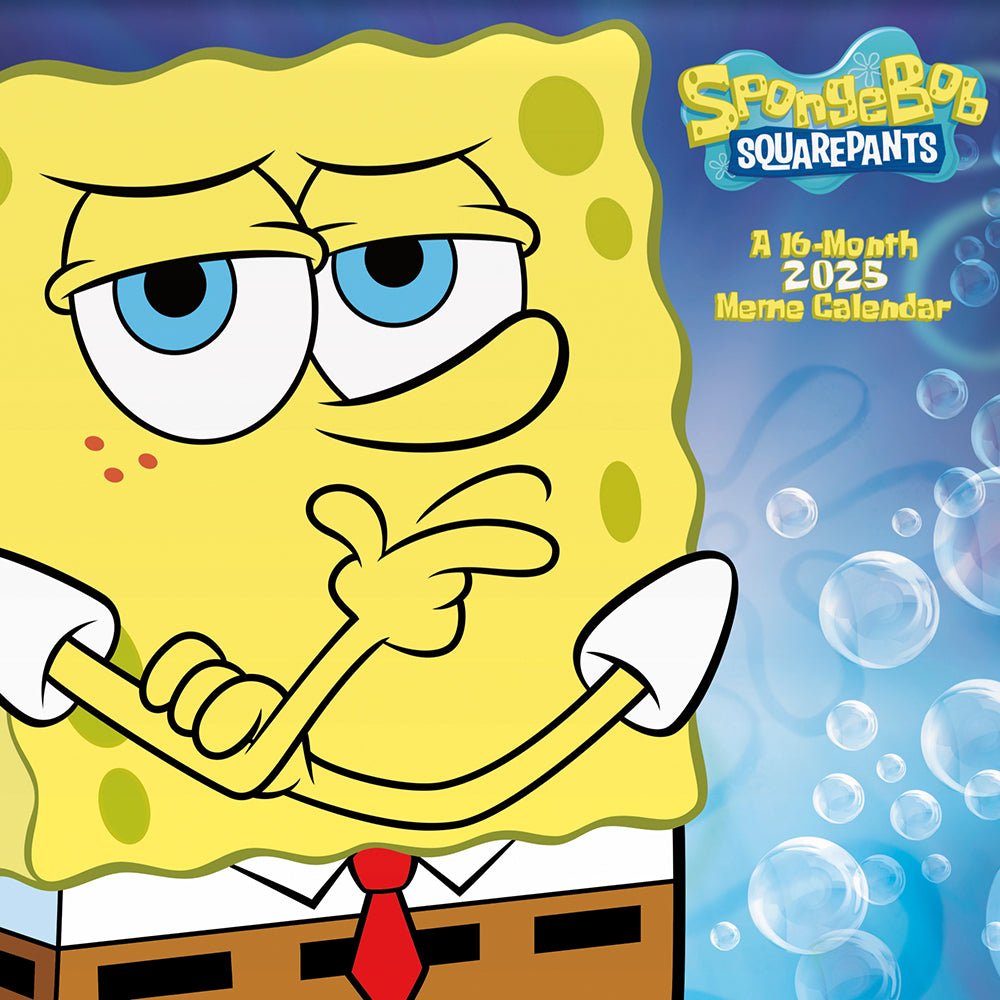 Spongebob Squarepants 2025 Calendario de pared de 16 meses Paramount Shop