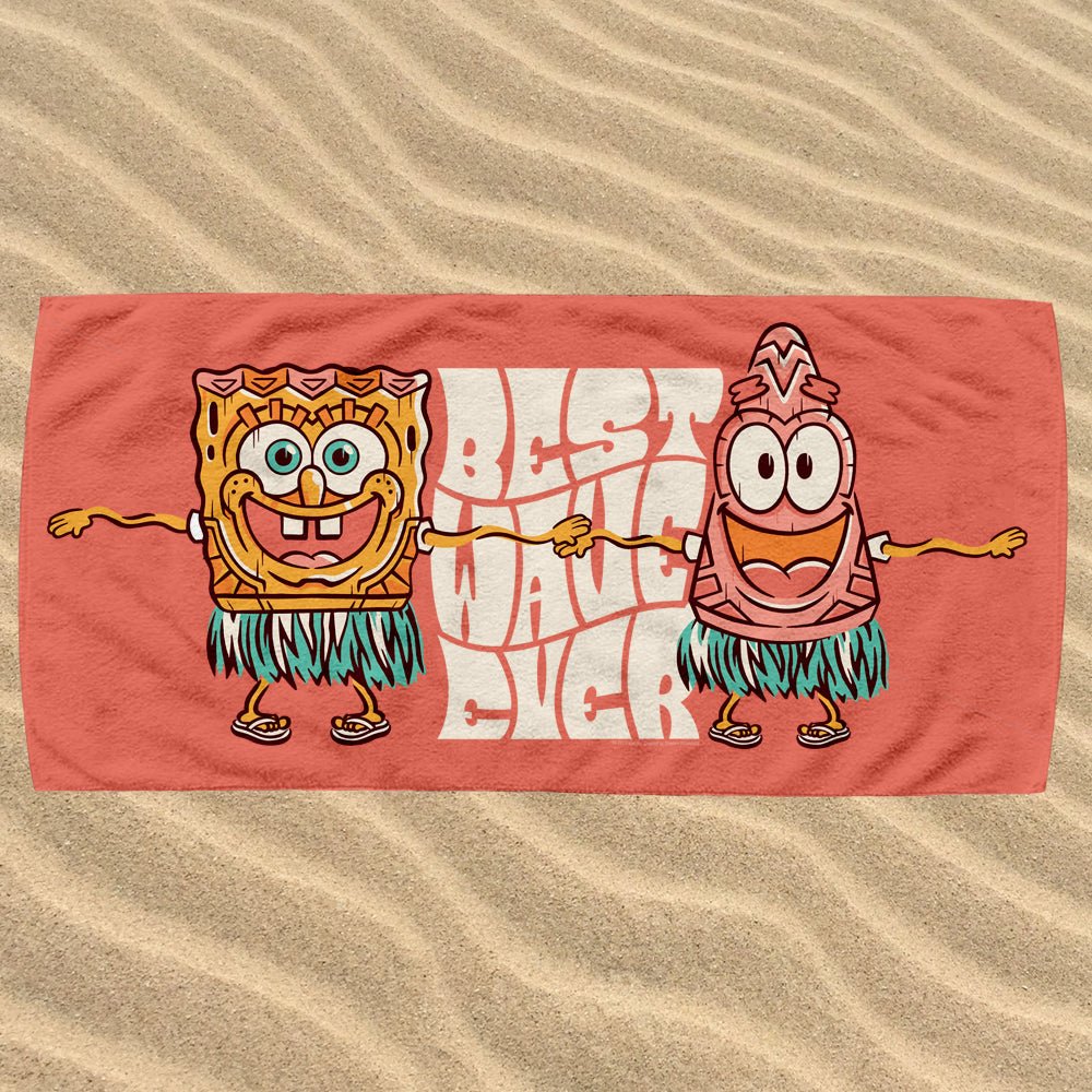 SpongeBob SquarePants Best Wave Ever Beach Towel - Paramount Shop