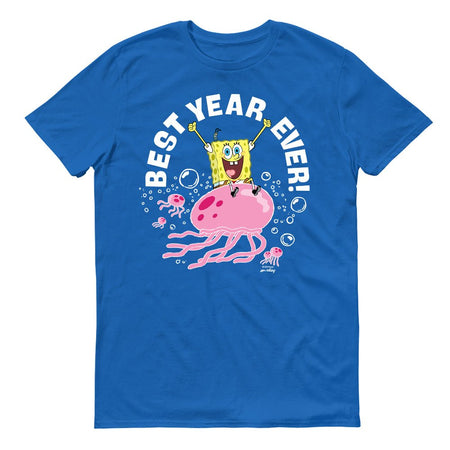 SpongeBob SquarePants Best Year Ever Jellyfish Adult Short Sleeve T - Shirt - Paramount Shop