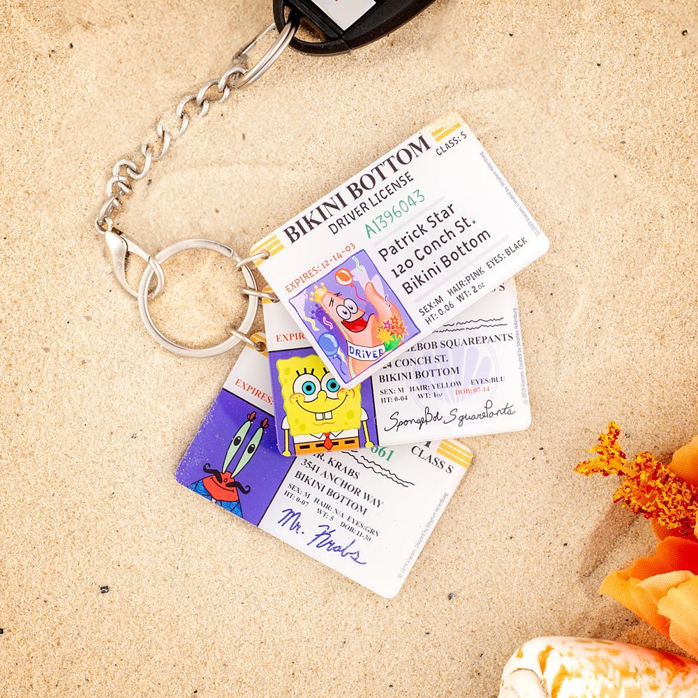 SpongeBob SquarePants Bikini Bottom Driver License Keychain Bundle - Paramount Shop