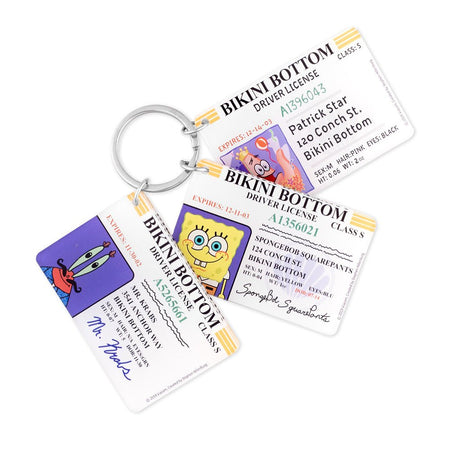 SpongeBob SquarePants Bikini Bottom Driver License Keychain Bundle - Paramount Shop