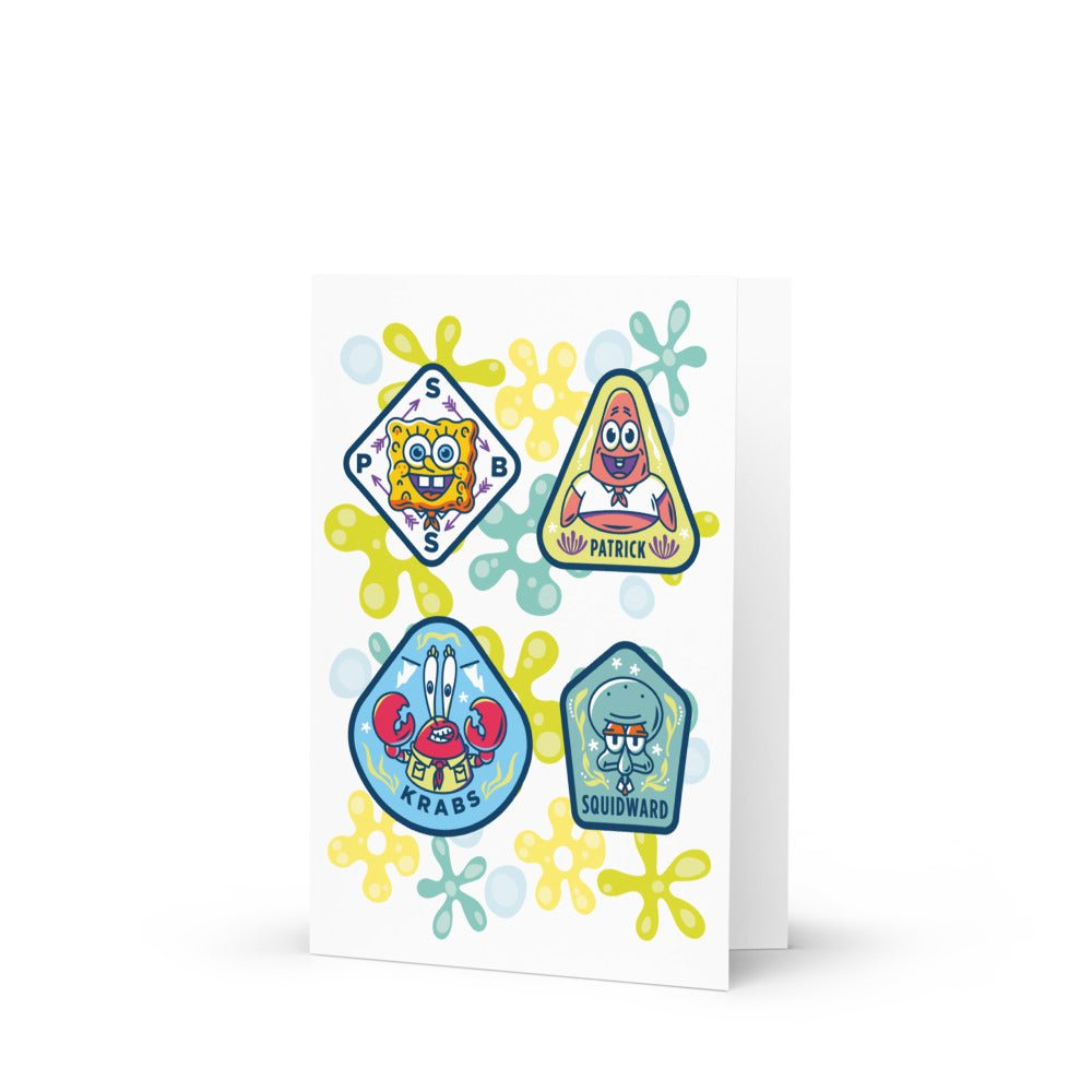 SpongeBob SquarePants Camping Badge Greeting Card - Paramount Shop