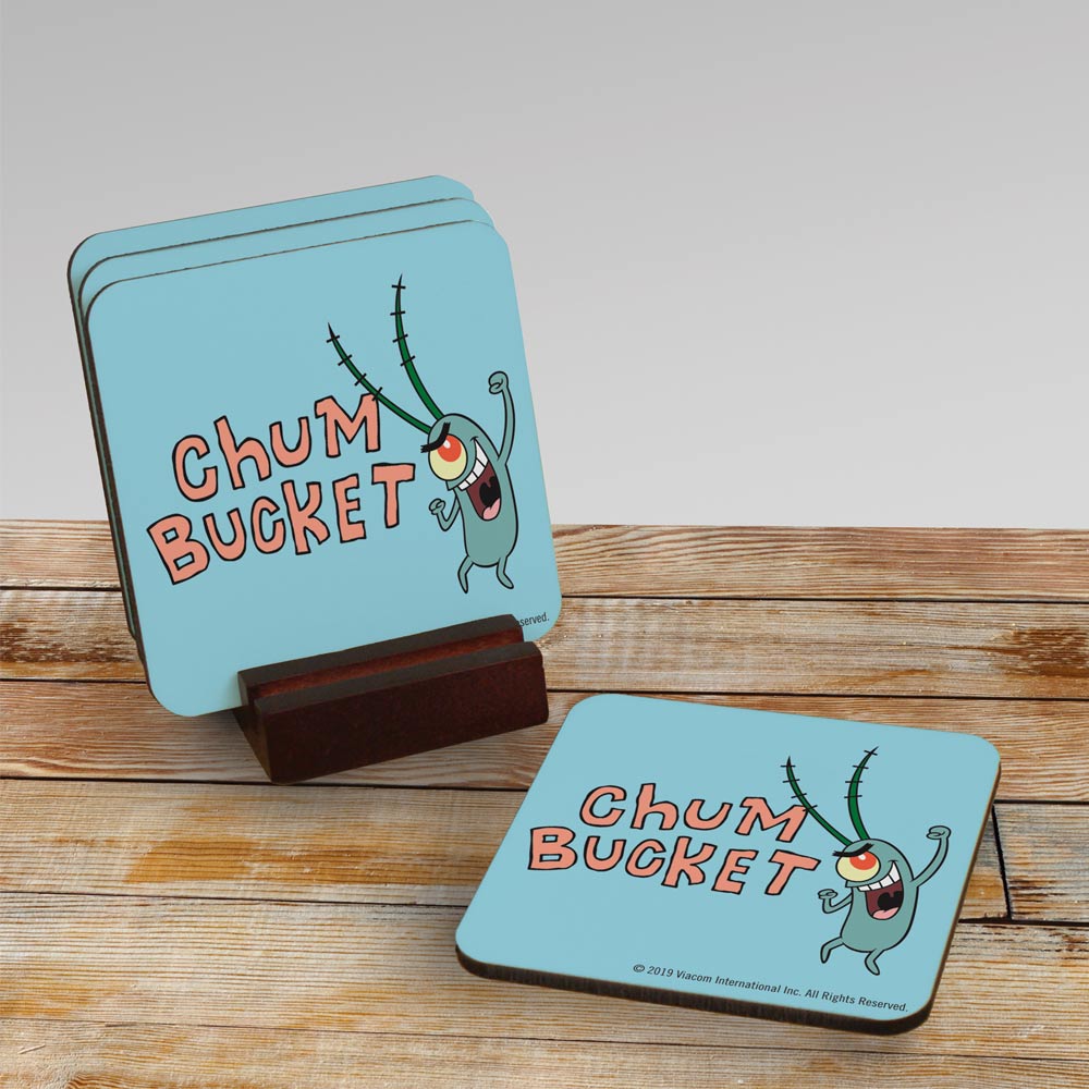 SpongeBob SquarePants Chum Bucket Coasters - Set of 4 - Paramount Shop