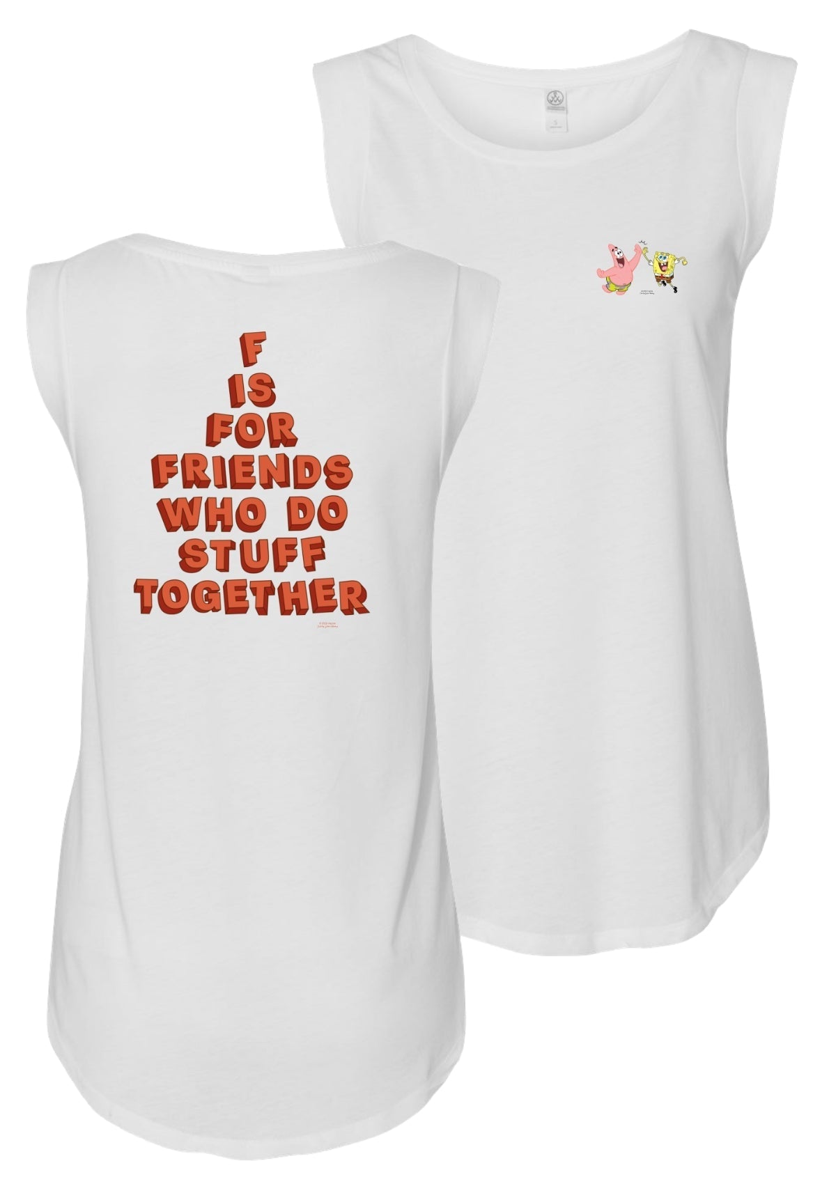 SpongeBob SquarePants Do Stuff Together Women's Jersey Cap Sleeve T - Shirt - Paramount Shop