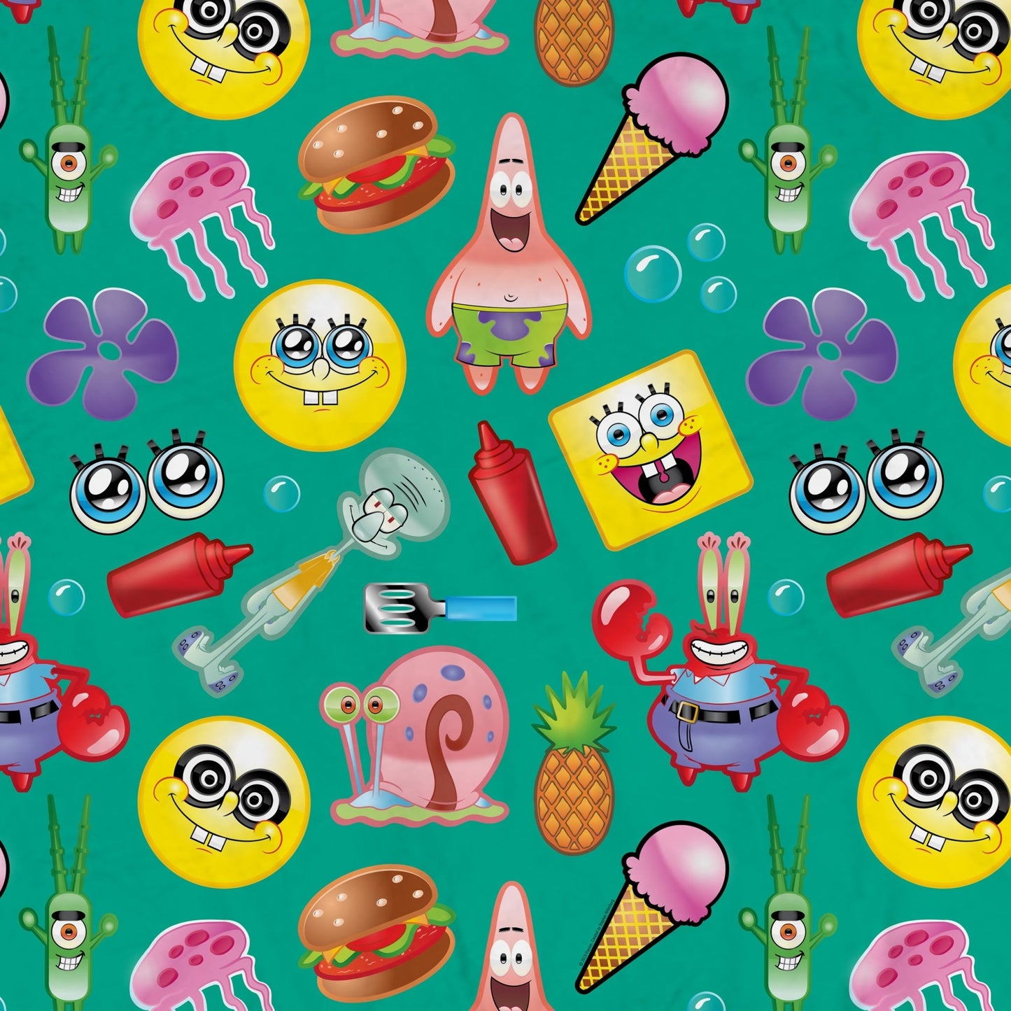 SpongeBob SquarePants Emojis Sherpa Blanket - Paramount Shop