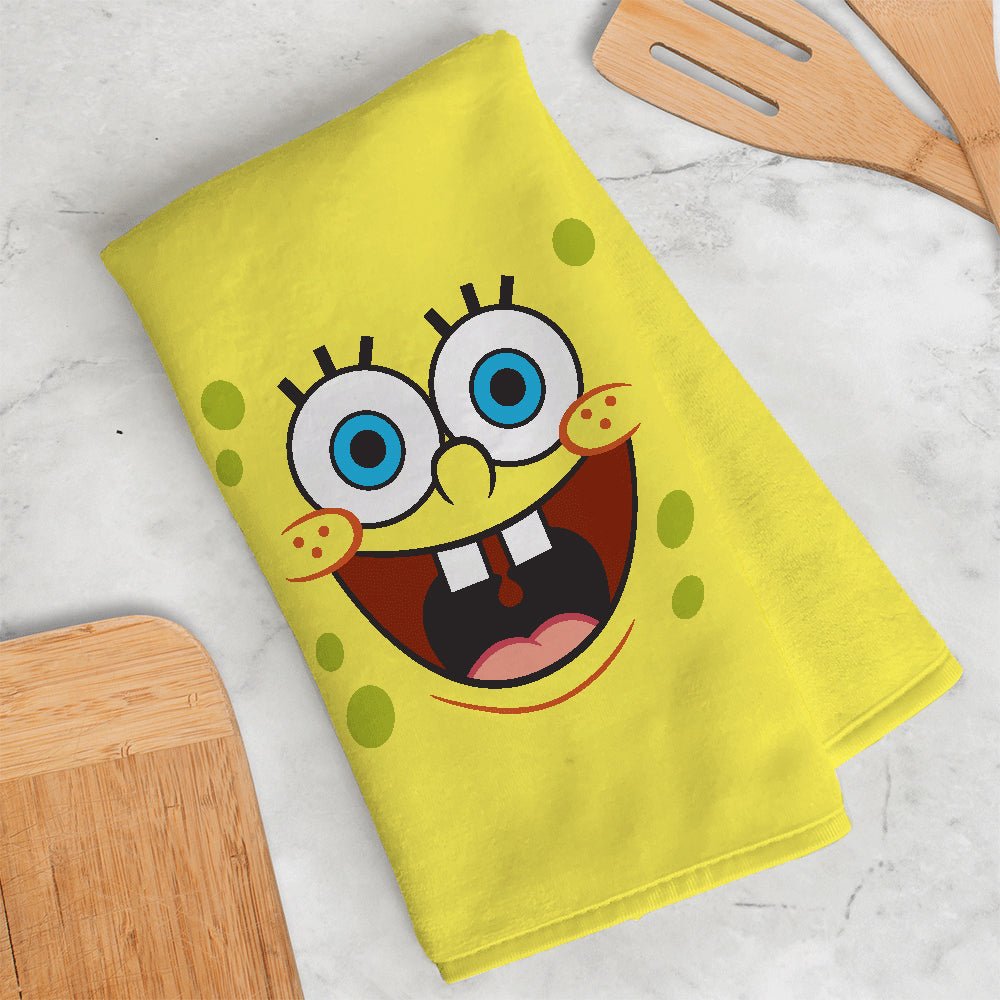 SpongeBob SquarePants Face Kitchen Towel - Paramount Shop