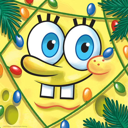 SpongeBob SquarePants Festive Pillow - 16" x 16" - Paramount Shop