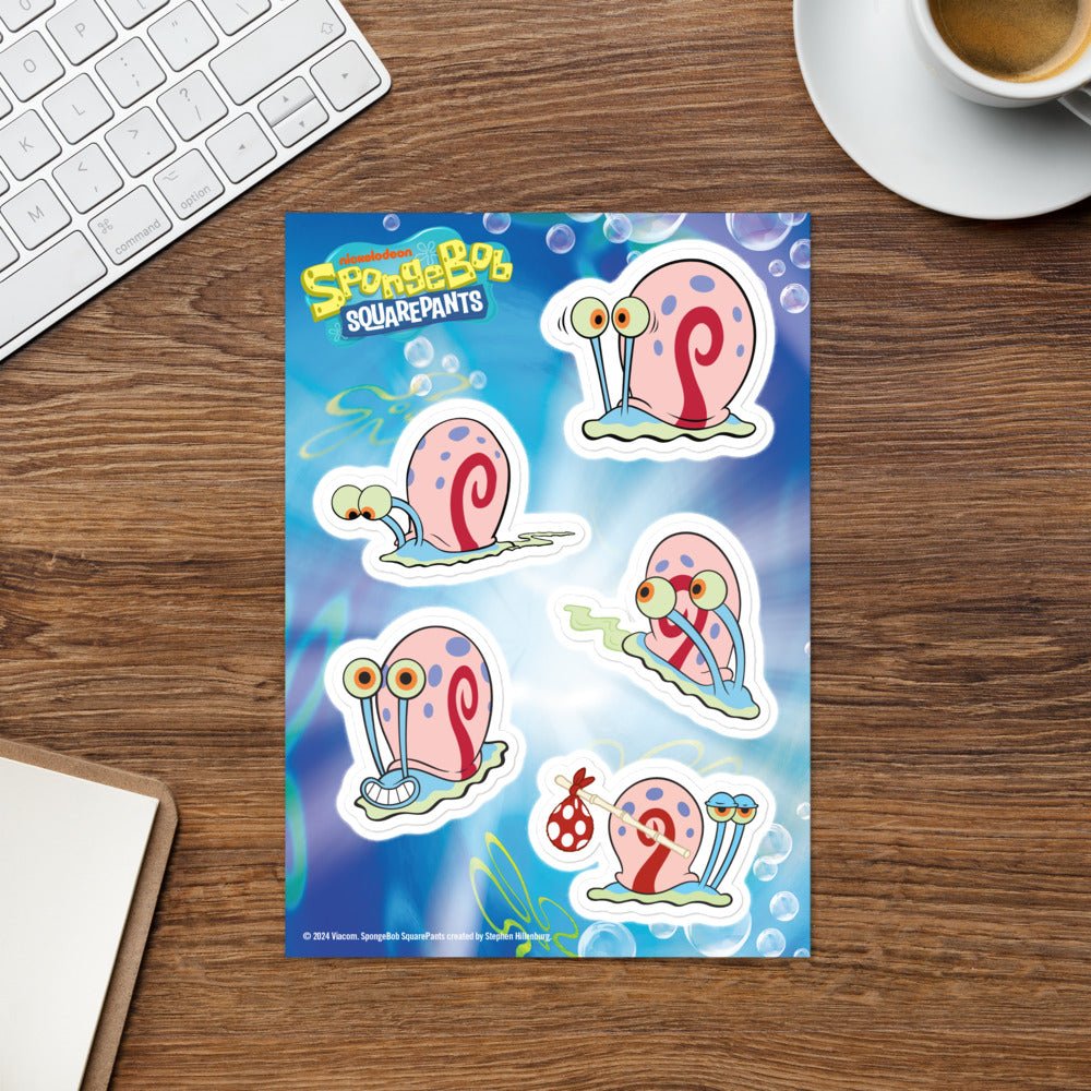 SpongeBob SquarePants Gary Sticker Sheet - Paramount Shop