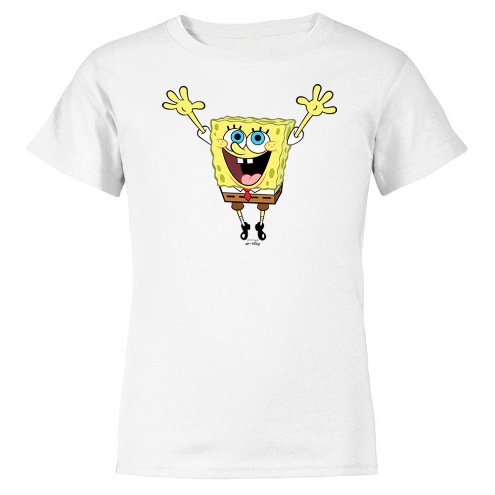 SpongeBob SquarePants Hands in the Air 20th Anniversary Kids Short Sleeve T - Shirt - Paramount Shop