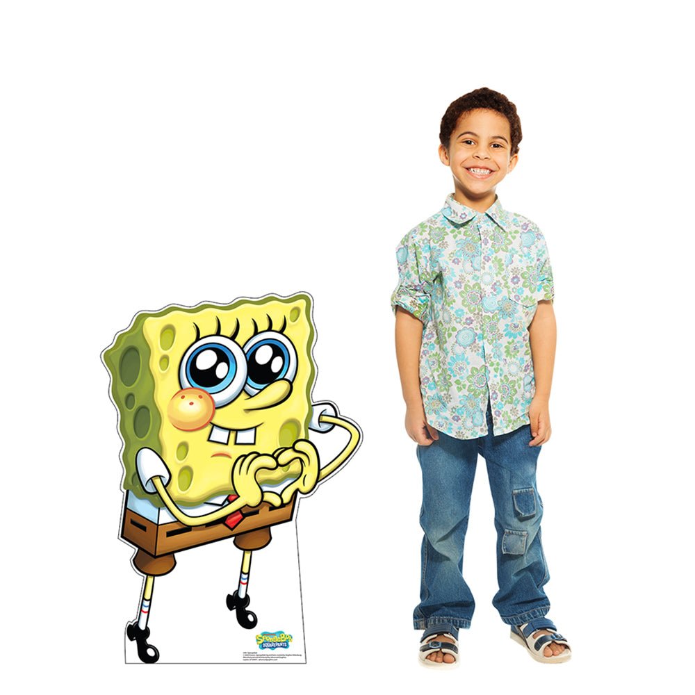 Spongebob Squarepants Heart Life - Size Cardboard Cutout Standee - Paramount Shop