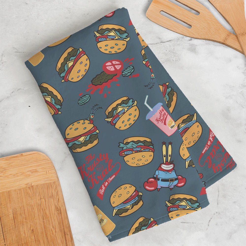 SpongeBob SquarePants Krusty Krab Kitchen Towel - Paramount Shop