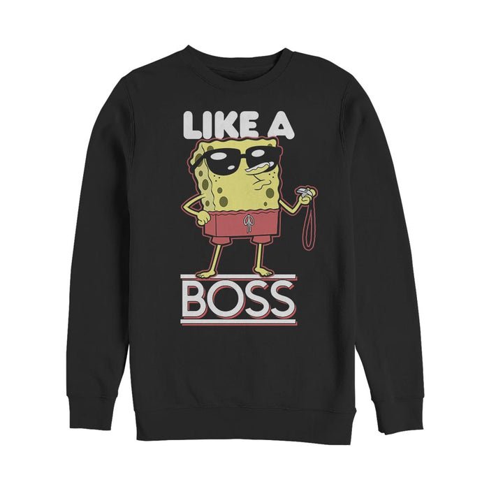SpongeBob SquarePants Like a Boss Crew Neck Sweatshirt - Paramount Shop