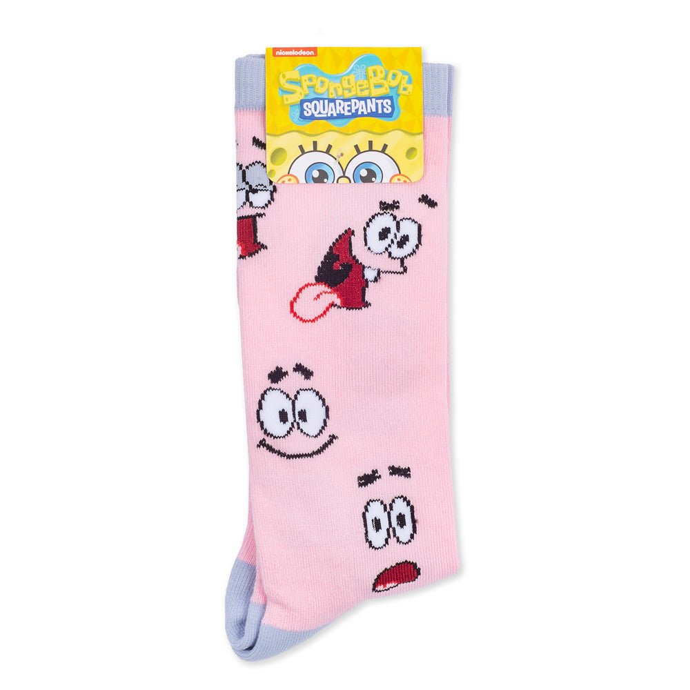 Spongebob SquarePants Patrick Funny Face Crew Socks - Paramount Shop