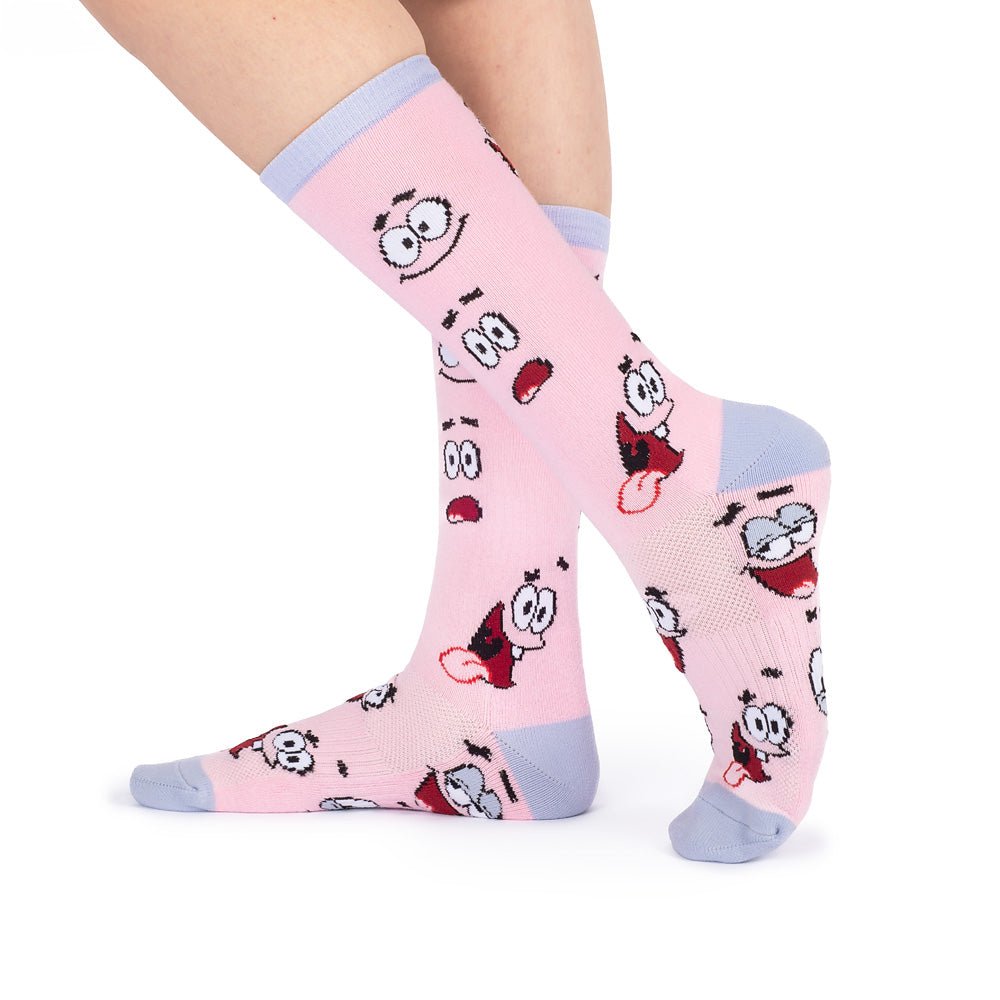 Spongebob SquarePants Patrick Funny Face Crew Socks - Paramount Shop