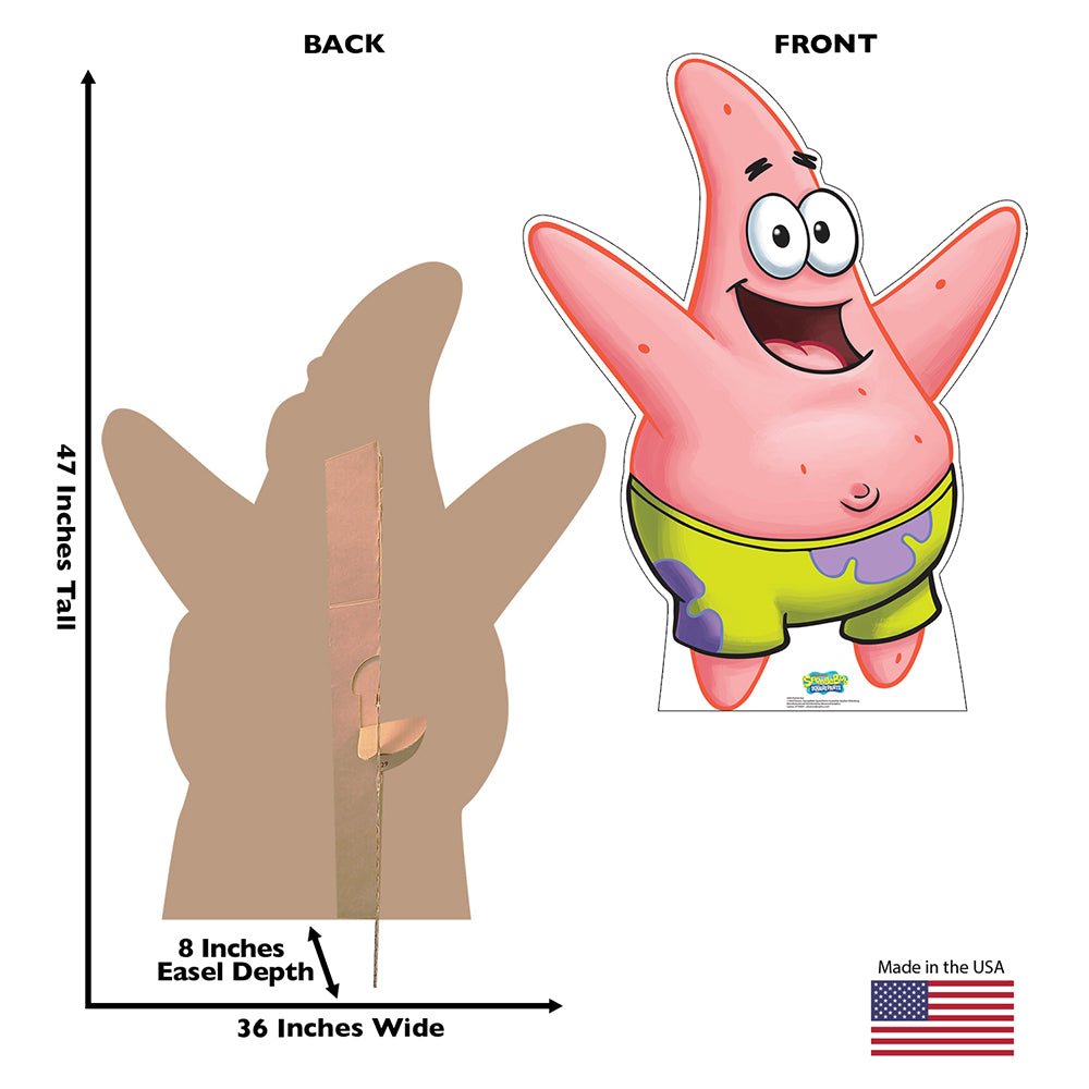 Spongebob Squarepants Patrick Life - Size Cardboard Cutout Standee - Paramount Shop