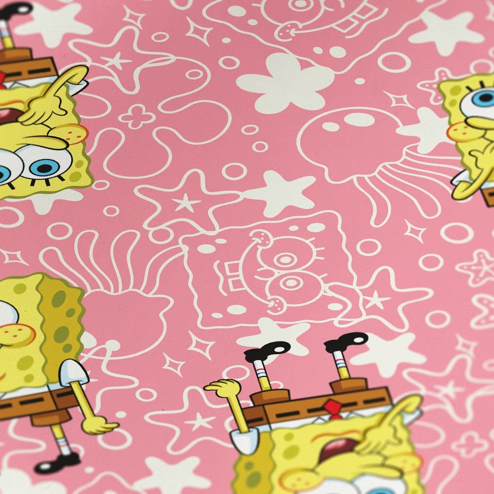 SpongeBob SquarePants Pink Jellyfish Wrapping Paper - Paramount Shop