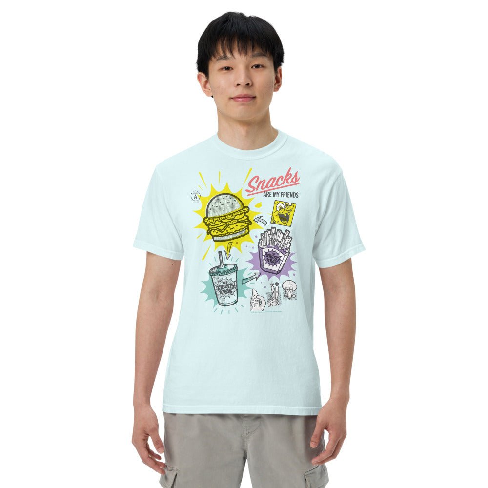 SpongeBob SquarePants Snacks Are My Friends Comfort Colors T-Shirt - Paramount Shop