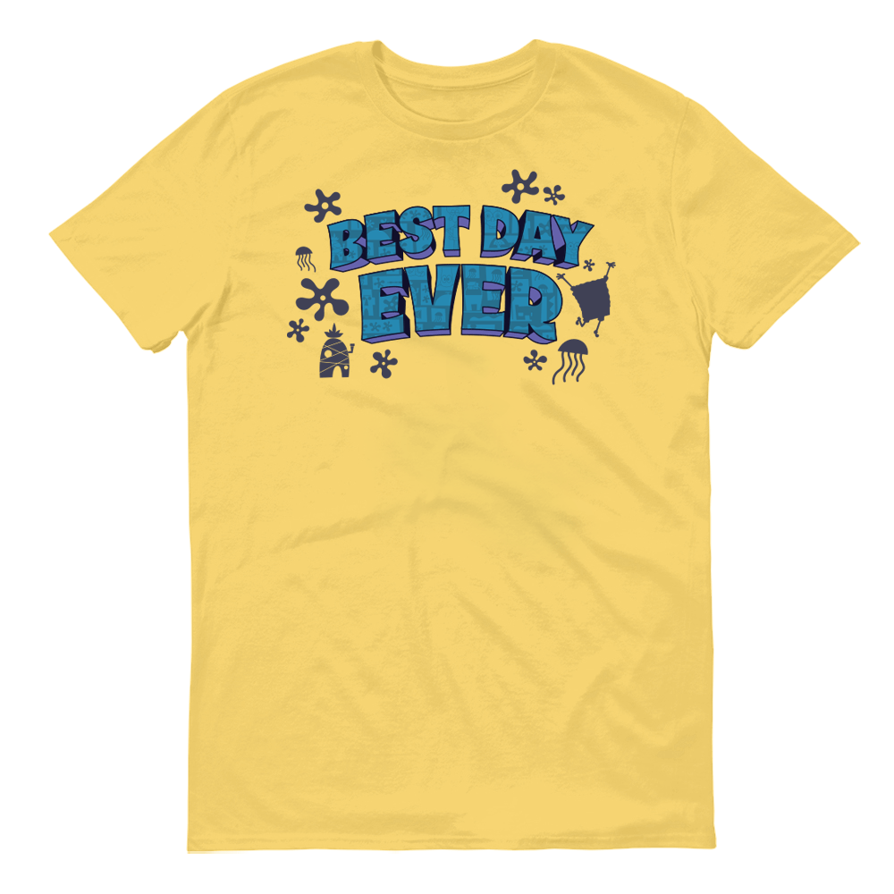 SpongeBob SquarePants Sponge on the Run Best Day Ever Adult Short Sleeve T - Shirt - Paramount Shop
