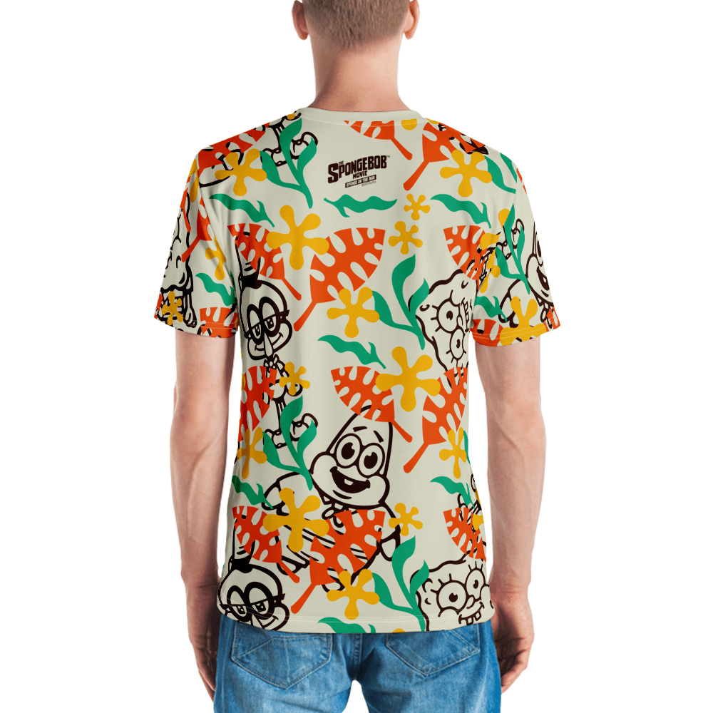 SpongeBob SquarePants Sponge on the Run Camp Coral Floral Unisex Short Sleeve T - Shirt - Paramount Shop