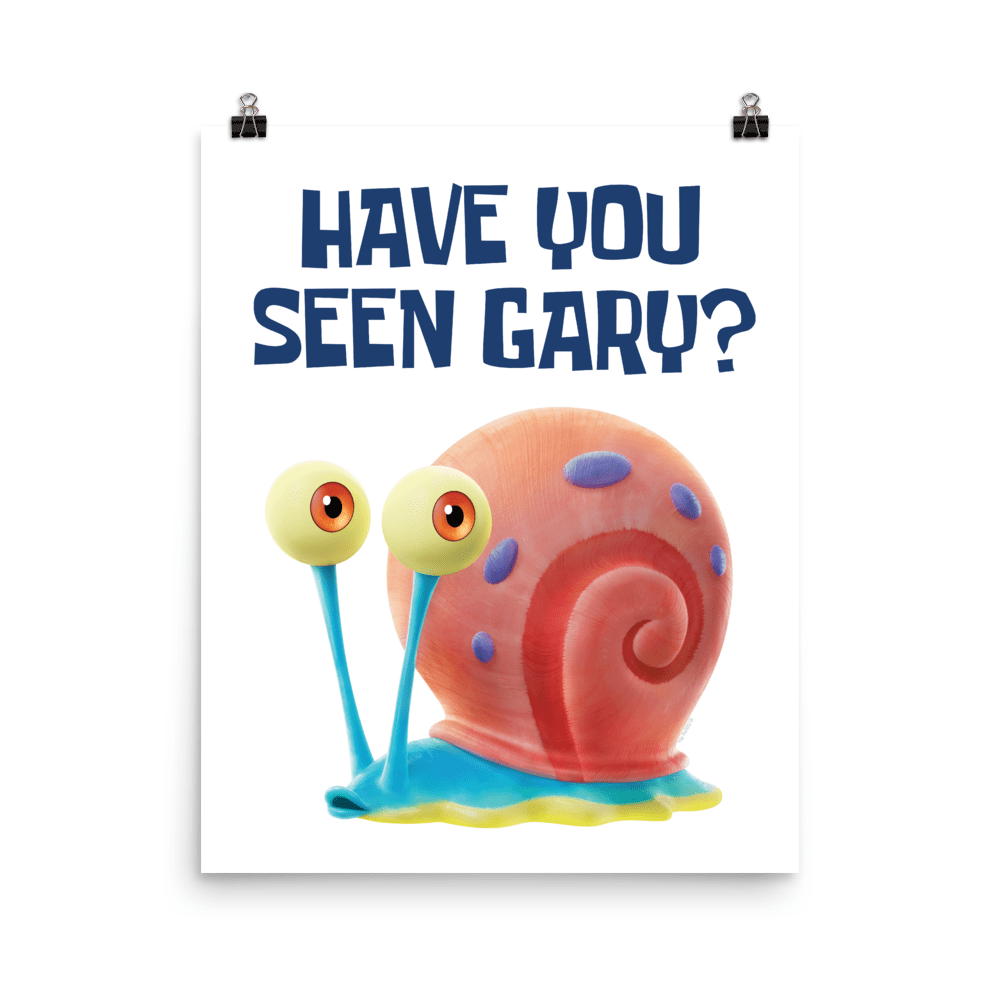 SpongeBob SquarePants Sponge on the Run Have You Seen Gary Premium Satin Poster - Paramount Shop