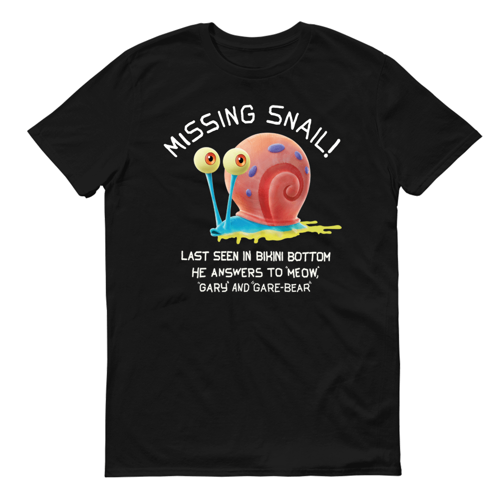 SpongeBob SquarePants Sponge on the Run Missing Snail Poster Adult Short Sleeve T - Shirt - Paramount Shop